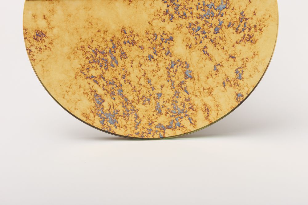 Formal plates - MIRRORED ROUND SERVICE PLATE - ANTIQUE MIRROR