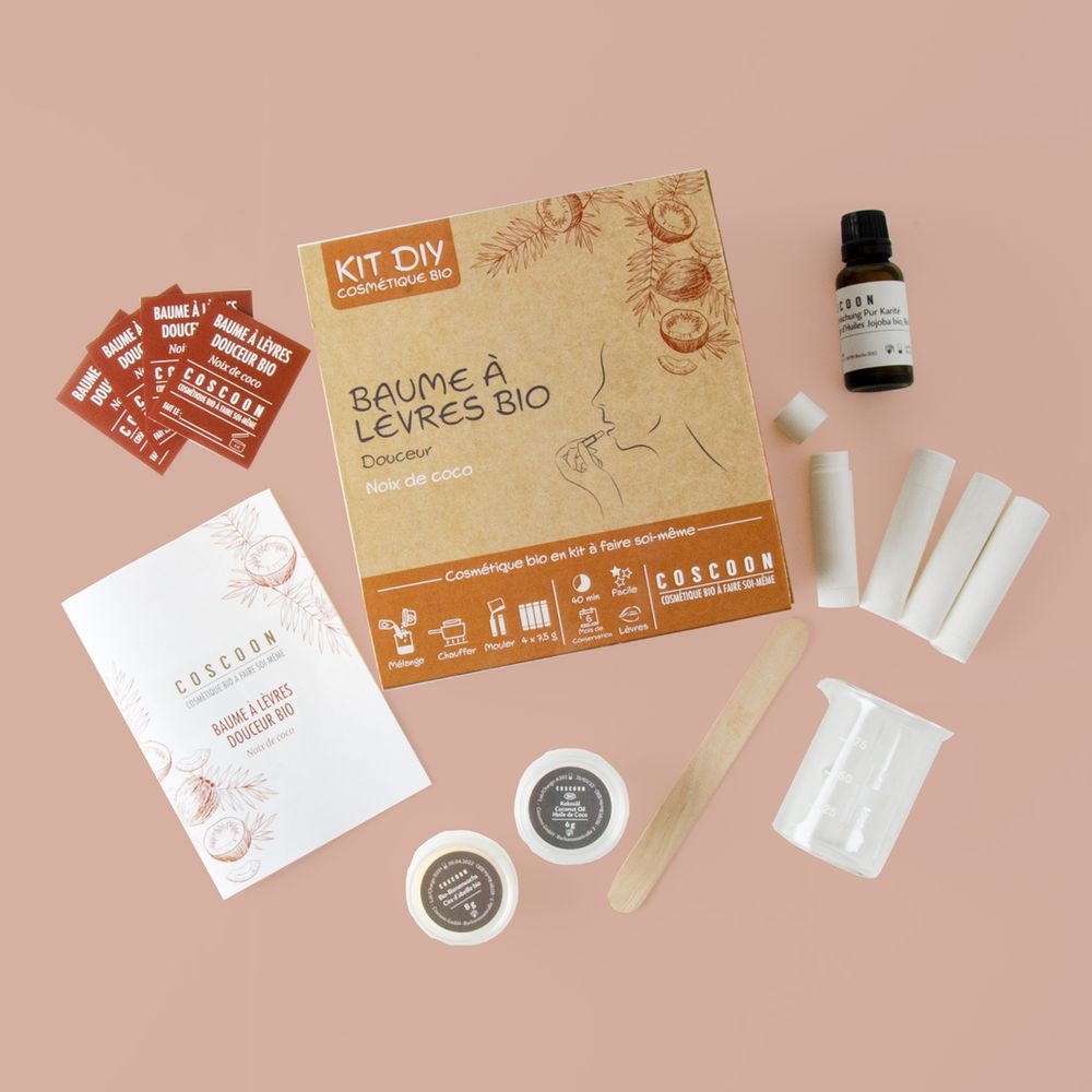 Spa - Coffret cosmetique Baumes à lèvres Maison - COSCOON - DIY COSMETIQUE