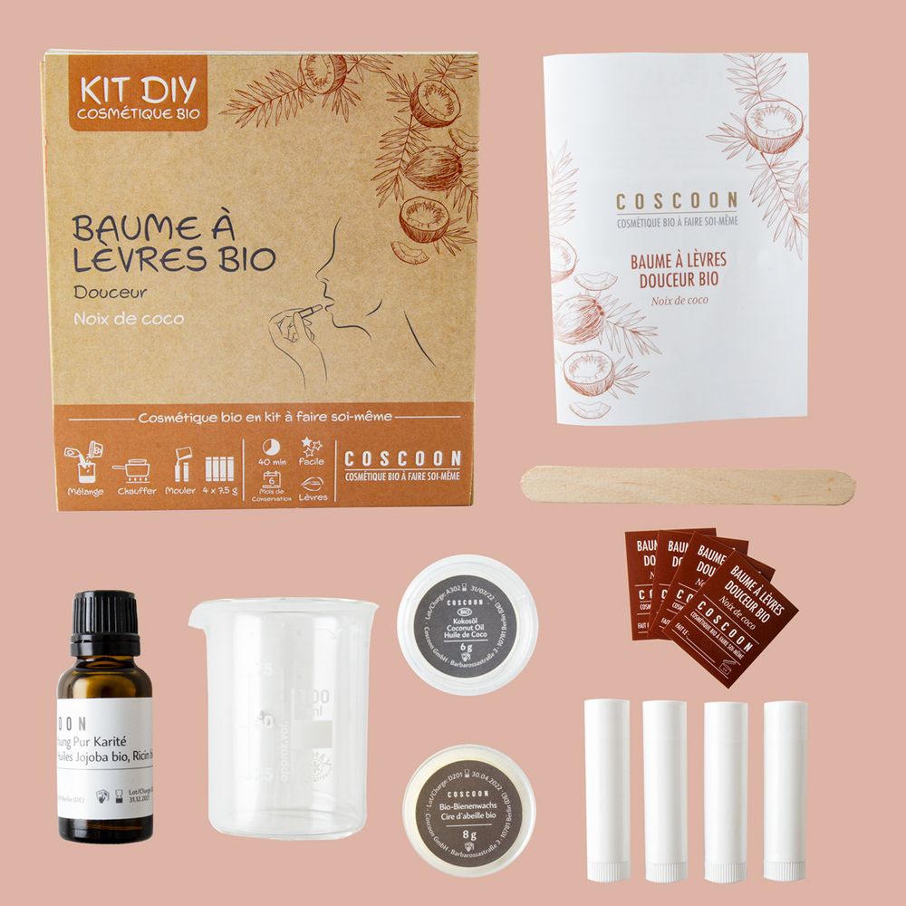 Spa - Coffret cosmetique Baumes à lèvres Maison - COSCOON - DIY COSMETIQUE