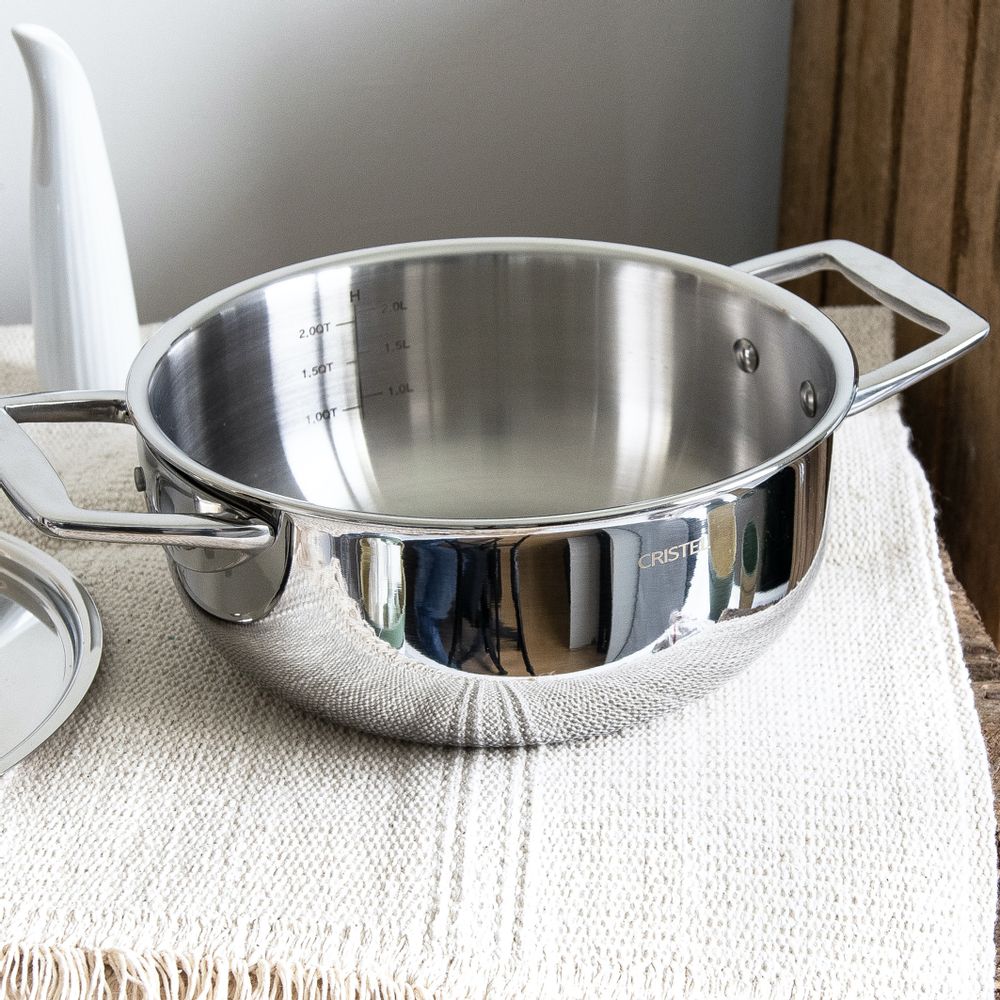 Stew pots - Casket stainless steel 18-10 24cm Castel'Pro - CRISTEL