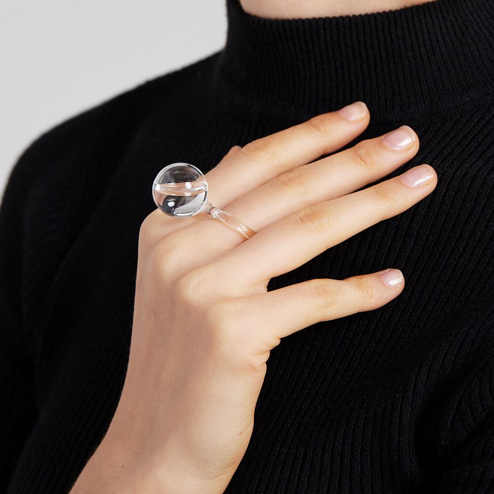 Bijoux - Anneau transparent pour petites gouttelettes - LAJEWEL