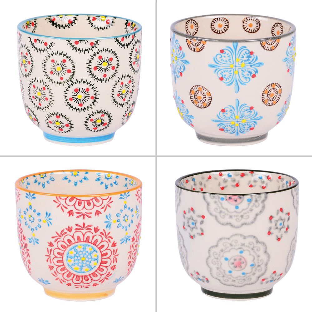 Tasses et mugs - Coffret 4 gobelets 7 CM BOHEME - TABLE PASSION / BASTIDE 1880