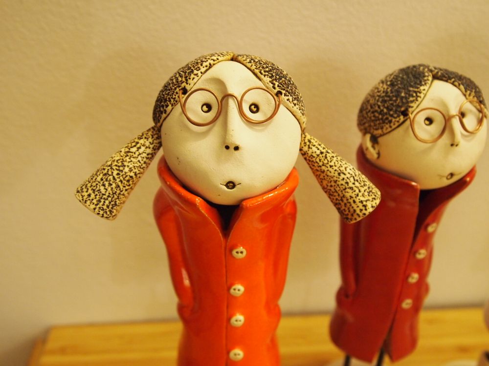 Sculptures, statuettes et miniatures - Les Elégantes - BLEU CALADE