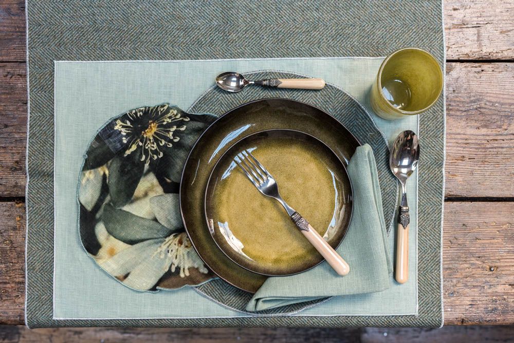 Dessous de plat - SET DE TABLE EN LIN ENDUIT - BORGO DELLE TOVAGLIE