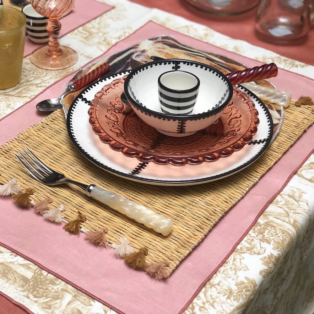 Dessous de plat - SET DE TABLE EN LIN ENDUIT - BORGO DELLE TOVAGLIE