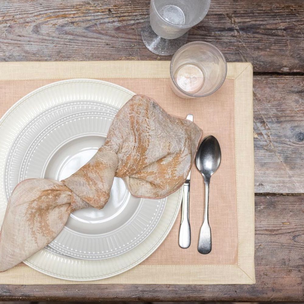 Dessous de plat - SET DE TABLE EN LIN ENDUIT - BORGO DELLE TOVAGLIE