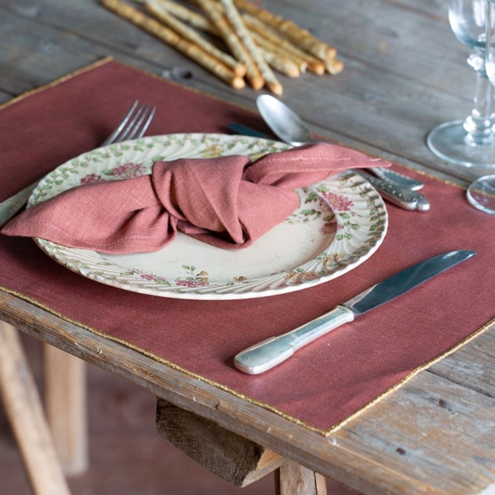 Dessous de plat - SET DE TABLE EN LIN ENDUIT - BORGO DELLE TOVAGLIE