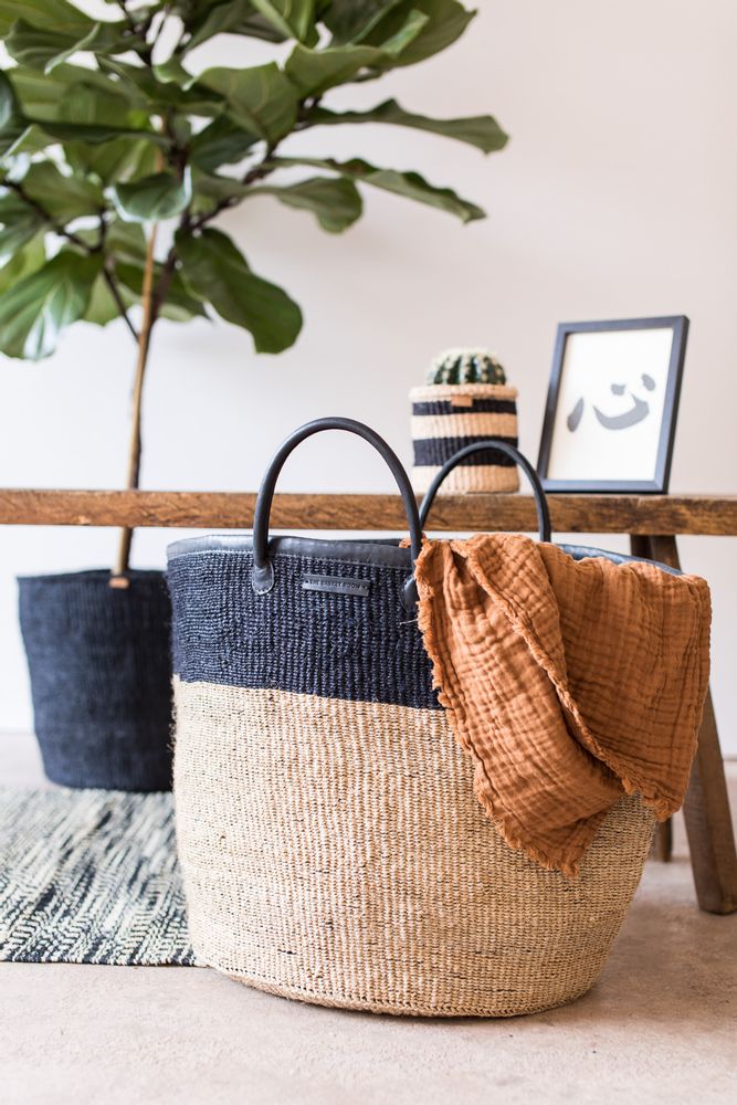 Boîtes de rangement - Paniers à linge en sisal - BASKET ROOM