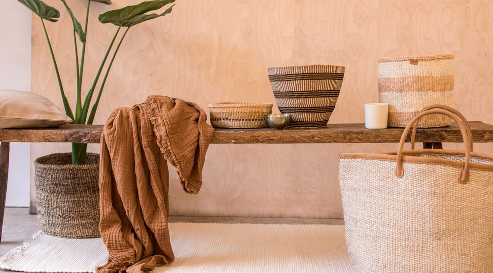 Boîtes de rangement - Paniers à linge en sisal - BASKET ROOM
