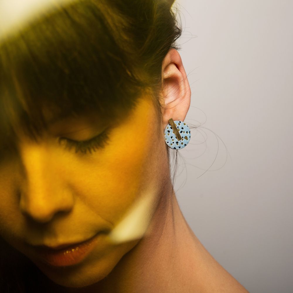Bijoux - boucles d'oreilles - clous GINETTE - PEAU DE FLEUR