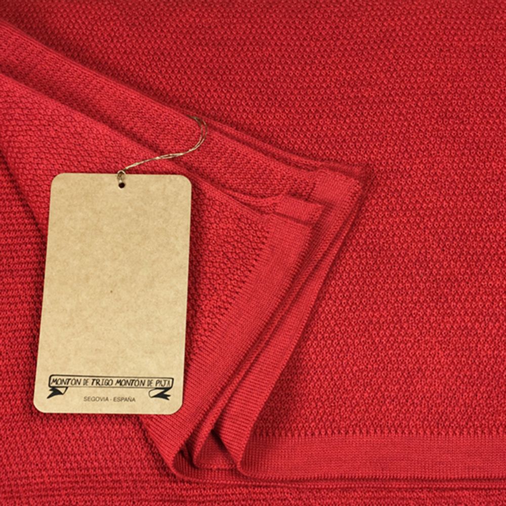 Homewear - Scarf 100% Merino Wool Red - MONTÓN DE TRIGO MONTÓN DE PAJA