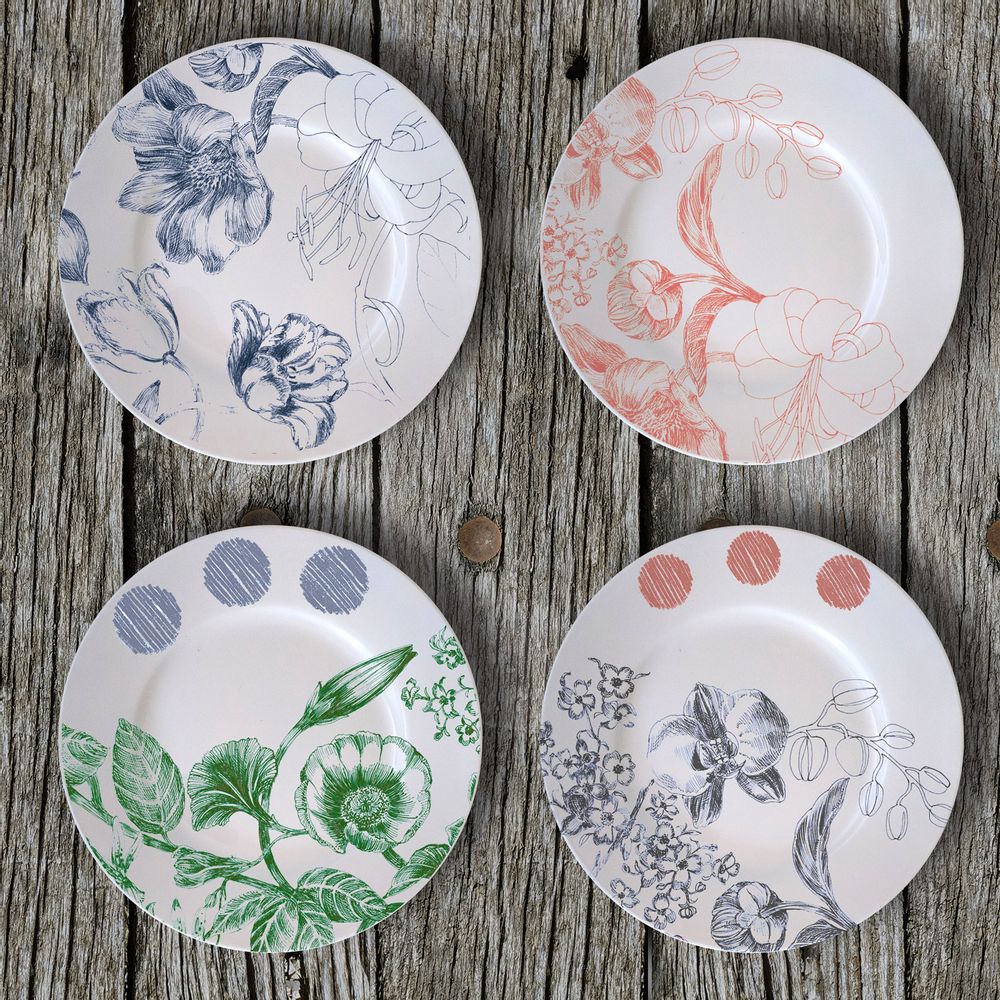 Ceramic - Marie Antoinette Plates Collection - FRANCESCA COLOMBO