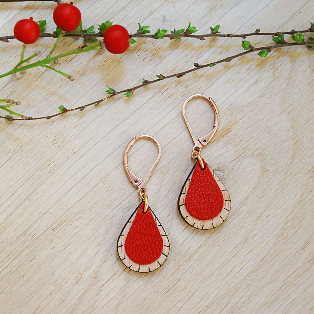 Bijoux - Boucles d’Oreilles GOUTTE - NI UNE NI DEUX BIJOUX