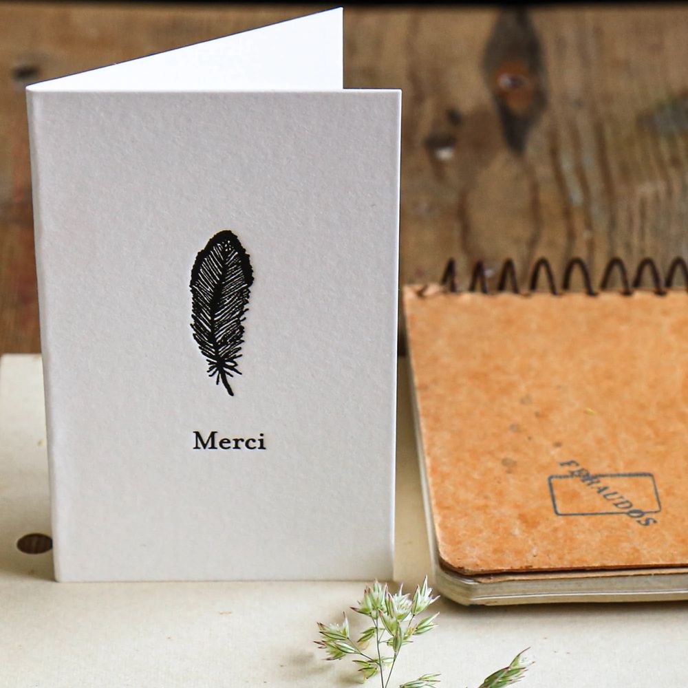 Card shop - Mini Double Cards for Small Intentions with Letterpress Envelope - PAPPUS ÉDITIONS