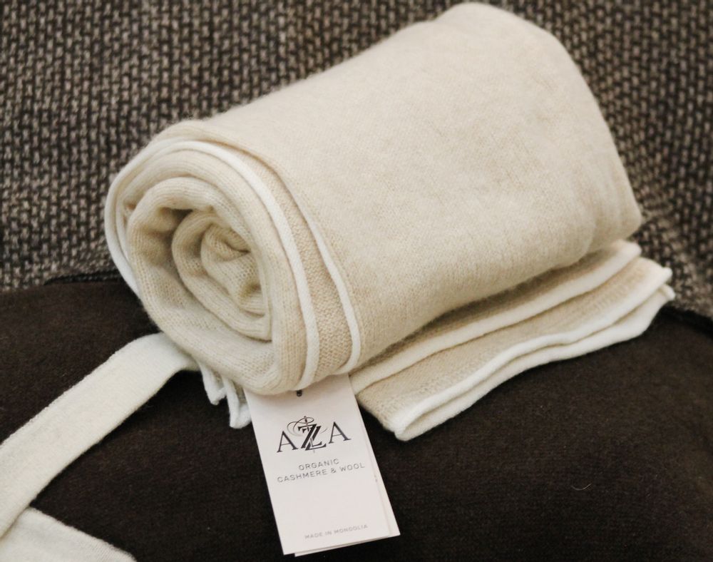 Chapeaux - Accessoires Bonnet, Châle & Gants en cachemire de Mongolie - AZZA DESIGN STUDIO ORGANIC CASHMERE MONGOLIE