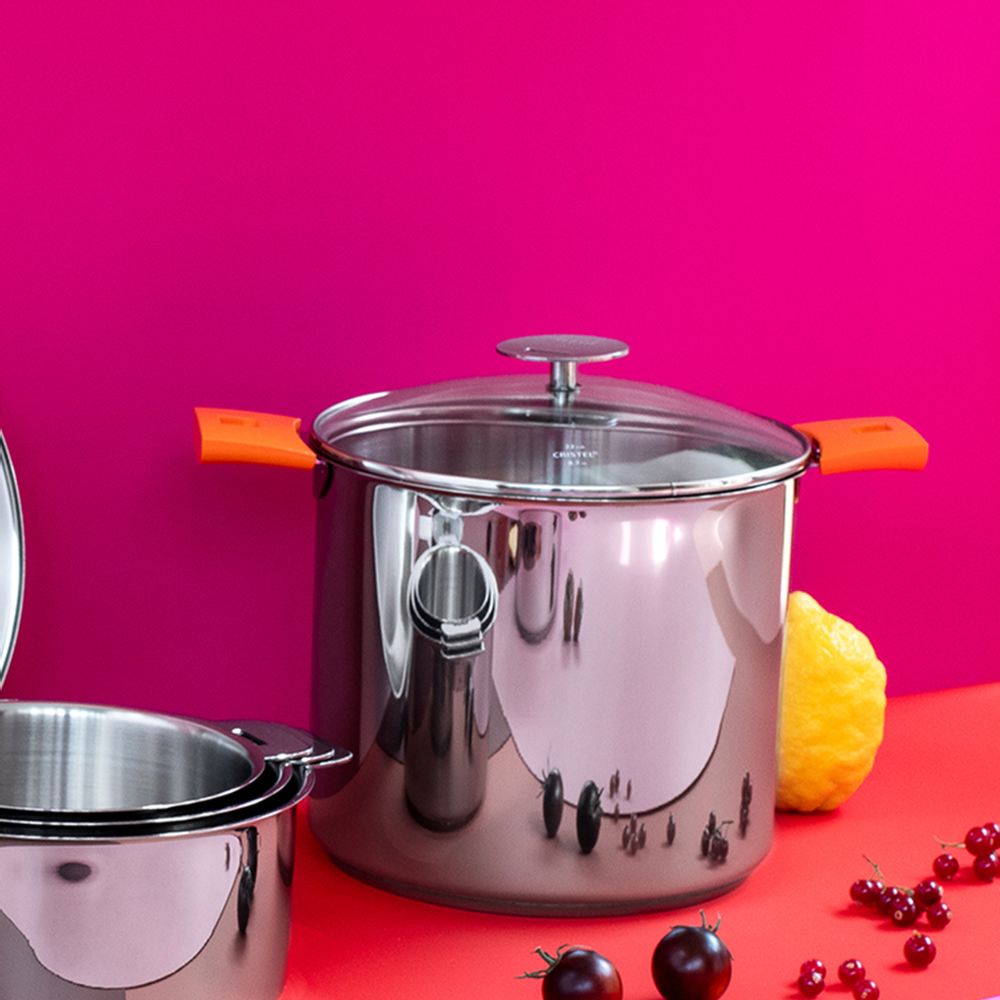 Faitouts - Marmite inox 18-10 24cm Mutine Amovible - CRISTEL