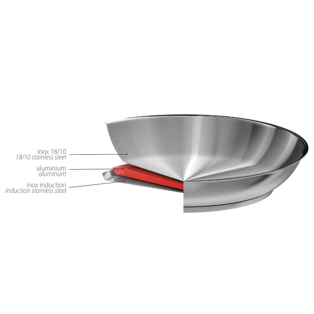 Poêles - Poêle inox 18-10 24cm Strate Amovible - CRISTEL