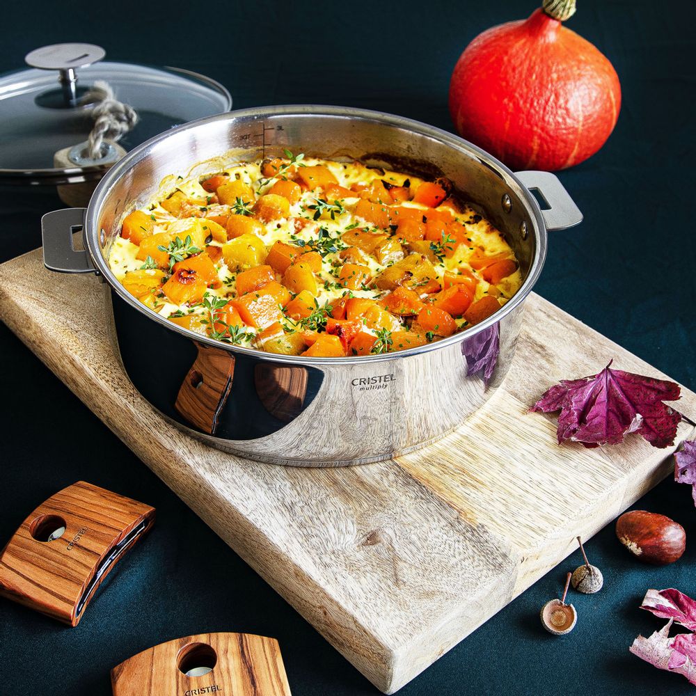 Frying pans - Stainless steel sauté pan 18-10 24cm Casteline Removable - CRISTEL