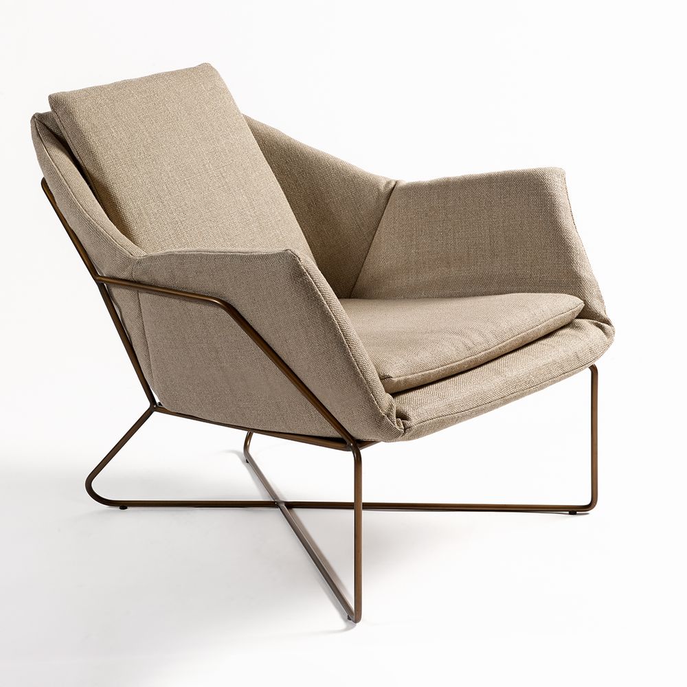 Lounge chairs for hospitalities & contracts - ARMCHAIR 6069ME - CRISAL DECORACIÓN