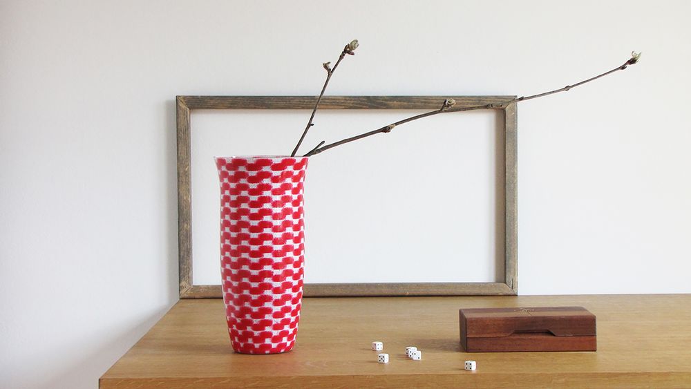 Objets de décoration - Cherry Red River Flower Vase XLarge - SYNCHROPAINT