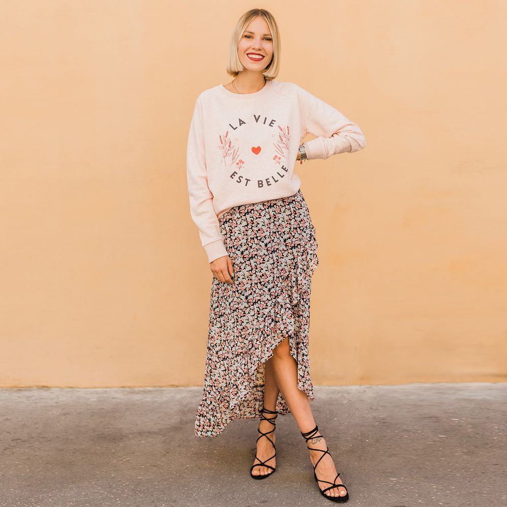 Prêt-à-porter - Sweat LA VIE EST BELLE - WAY CUSTOM