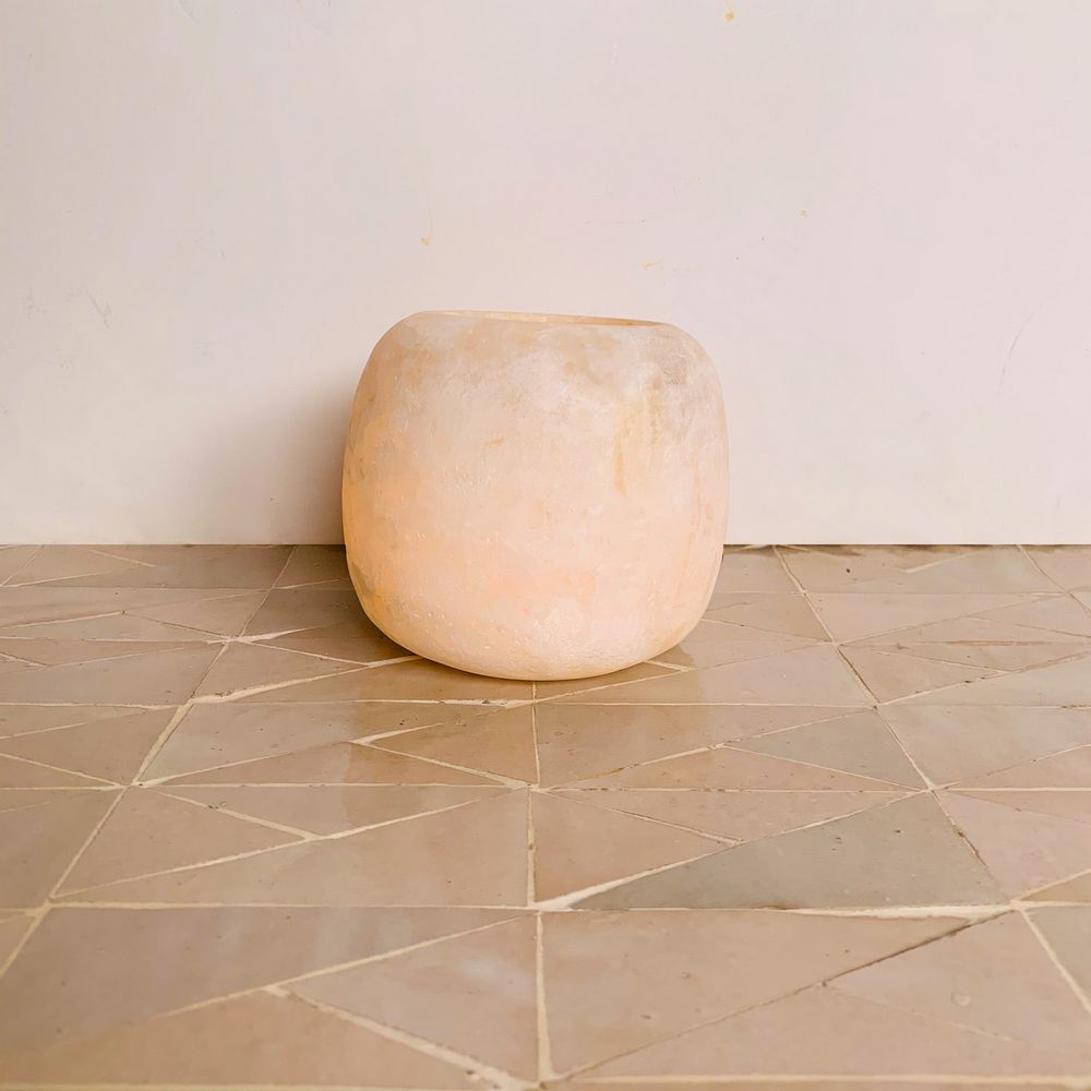 Decorative objects - Waxholders Alabster and saltstone - ZENZA