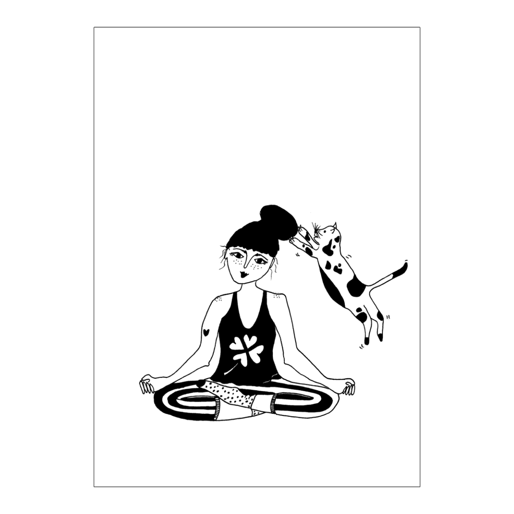 Stationery - poster A3 zen with cats - HELEN B