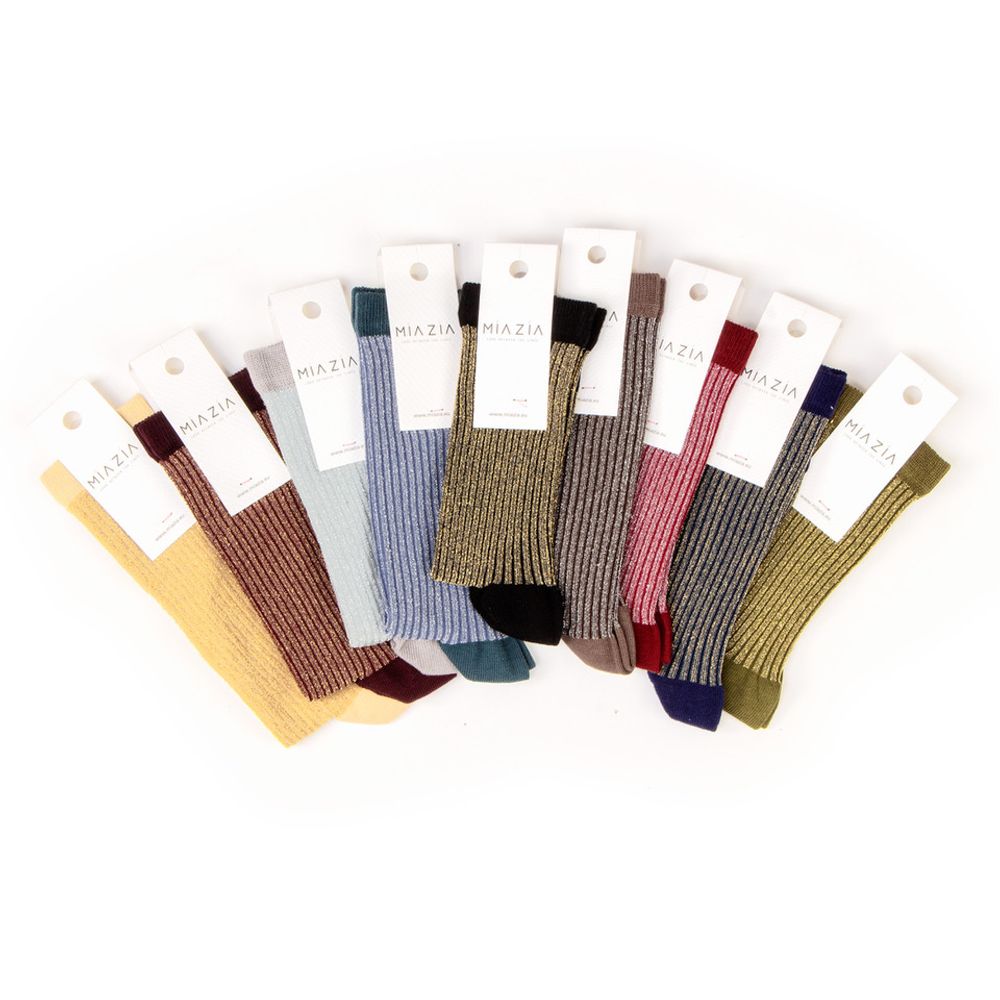 Chaussettes - Chaussettes pour femme à paillettes - MIA ZIA