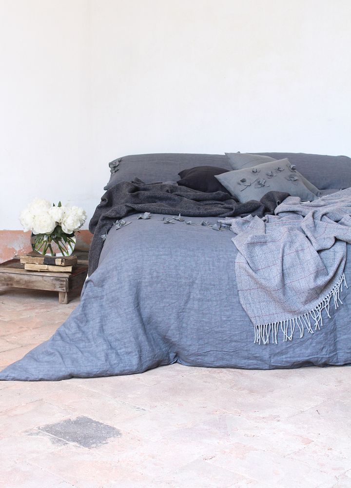 Linge de lit - Draps de lit en lin lavé - GIARDINO SEGRETO