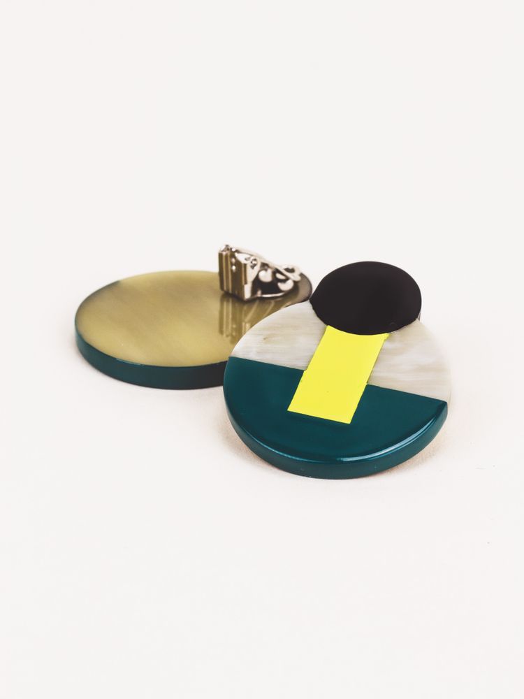 Jewelry - Natural horn and lacquer earrings - L INDOCHINEUR X RIVÊT