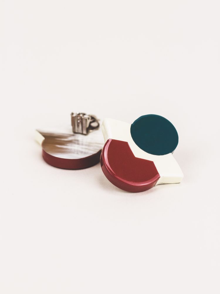 Jewelry - Natural horn and lacquer earrings - L INDOCHINEUR X RIVÊT