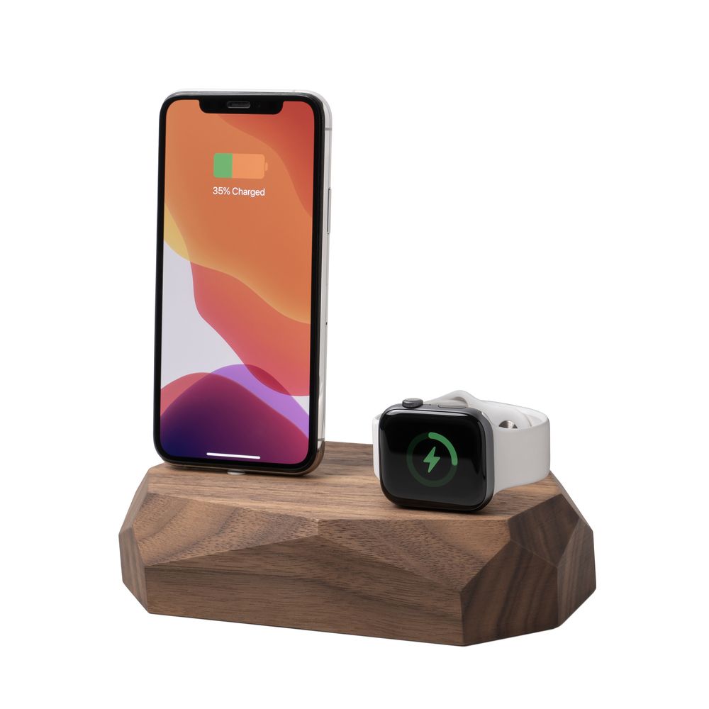 Range-tout - Station d'accueil combo - Chargeur iPhone et Apple Watch - OAKYWOOD