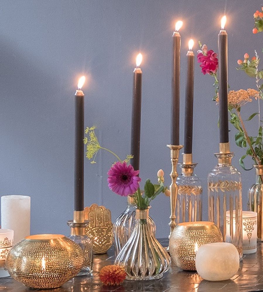 Candlesticks and candle holders - Gold wax holders - ZENZA