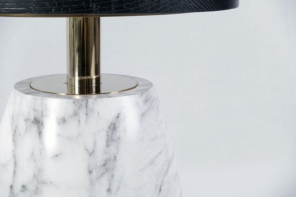Objets design - Table d'appoint marbre avec plateau en bois | Pupil - URBAN LEGEND