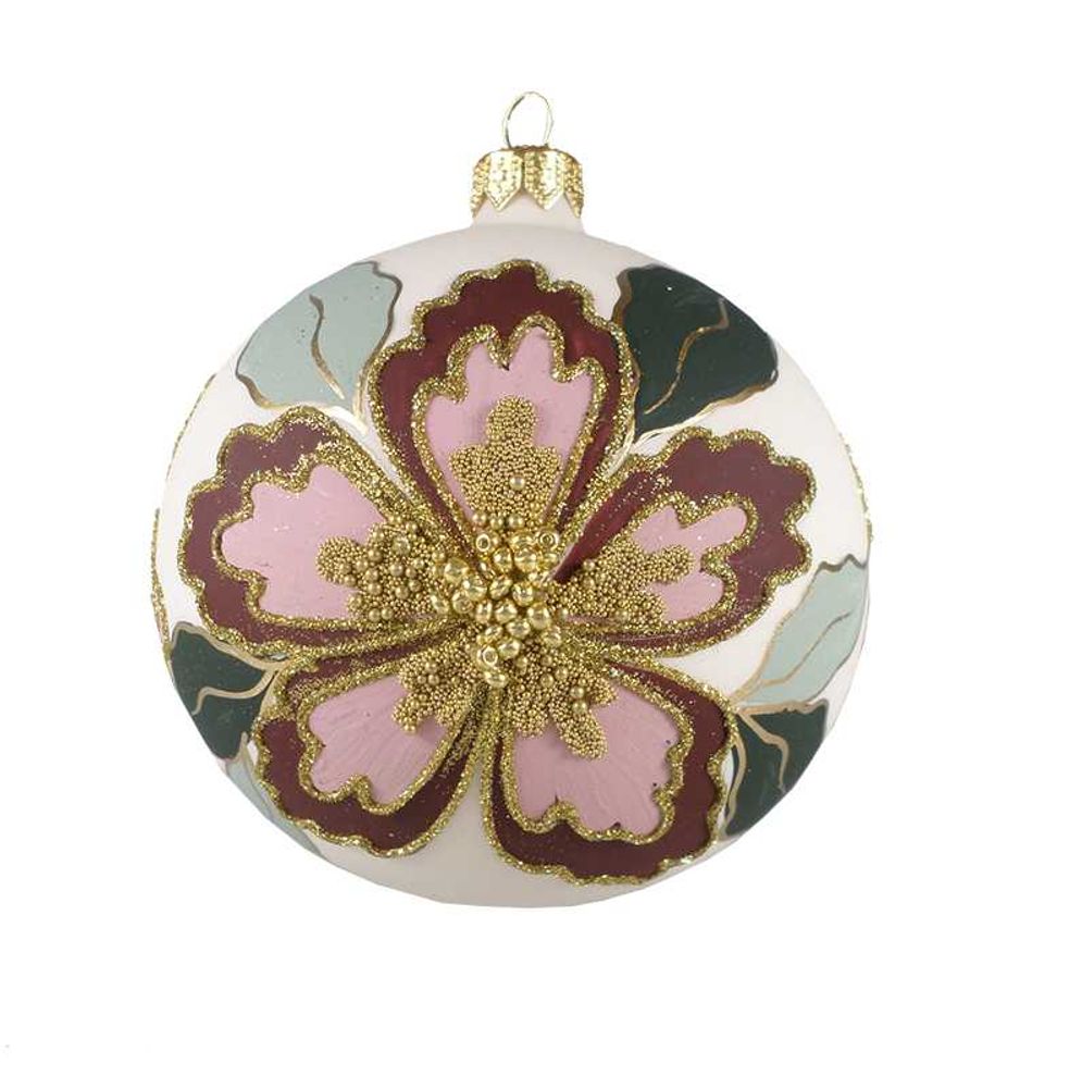 Guirlandes et boules de Noël - Décorations de Noël peintes à la main en rose - KOUSTRUP & CO