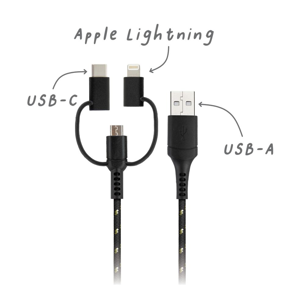 Accessoires de voyage - EVERTEK Trio - Câble universel - USBEPOWER