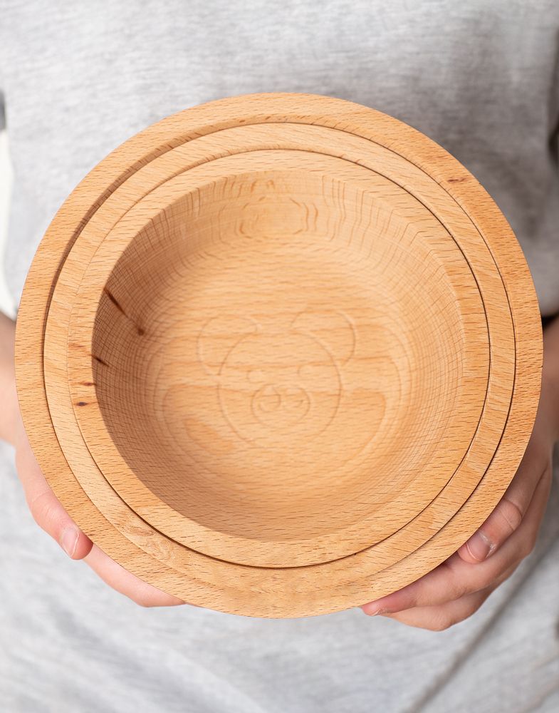 Children's mealtime - The Three Bears Porridge Bowl Set - THE WOOD LIFE PROJECT