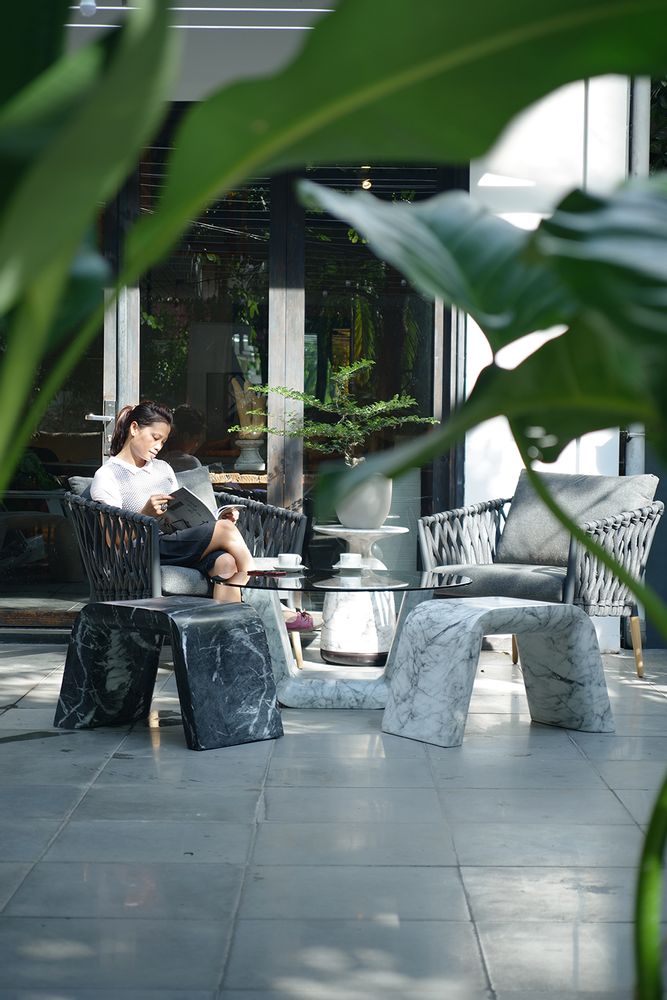 Tables de jardin - Table marbre et verre | Pupil - URBAN LEGEND