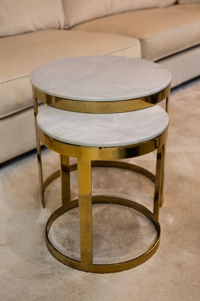 Autres tables - table d'appoint Pluie d'or ensemble de 2 - VAN ROON LIVING