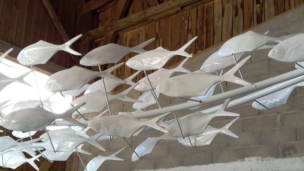 Sculptures, statuettes et miniatures - Suspension pirogue - DABLEMONT