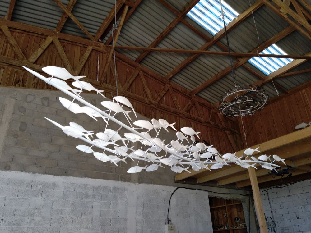 Sculptures, statuettes et miniatures - Suspension pirogue - DABLEMONT