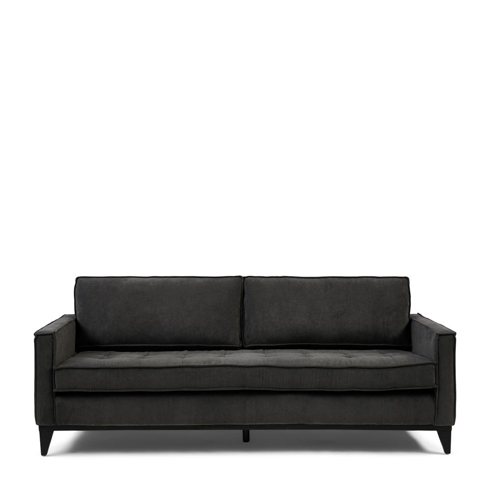 Canapés - The Jake Sofa 3,5 Seater, italian rib, mocha - RIVIERA MAISON