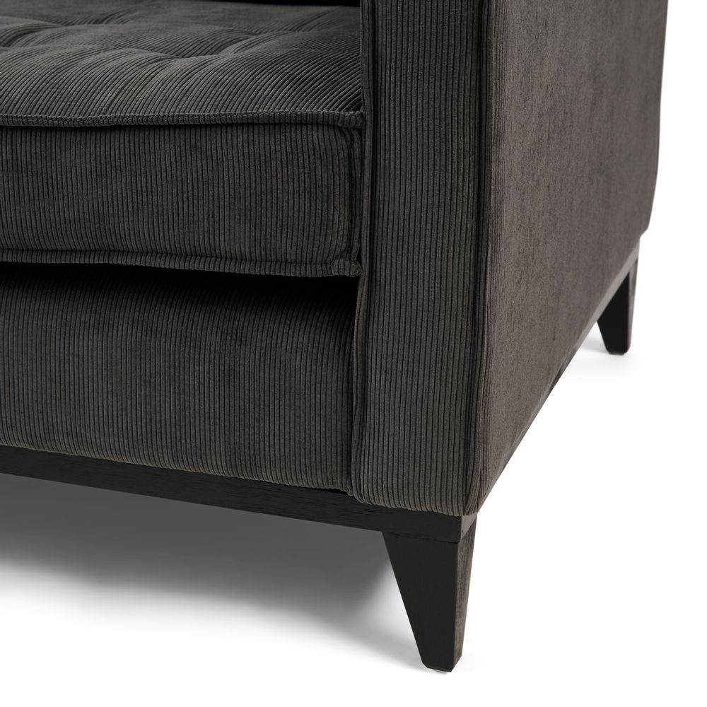 Canapés - The Jake Sofa 3,5 Seater, italian rib, mocha - RIVIERA MAISON