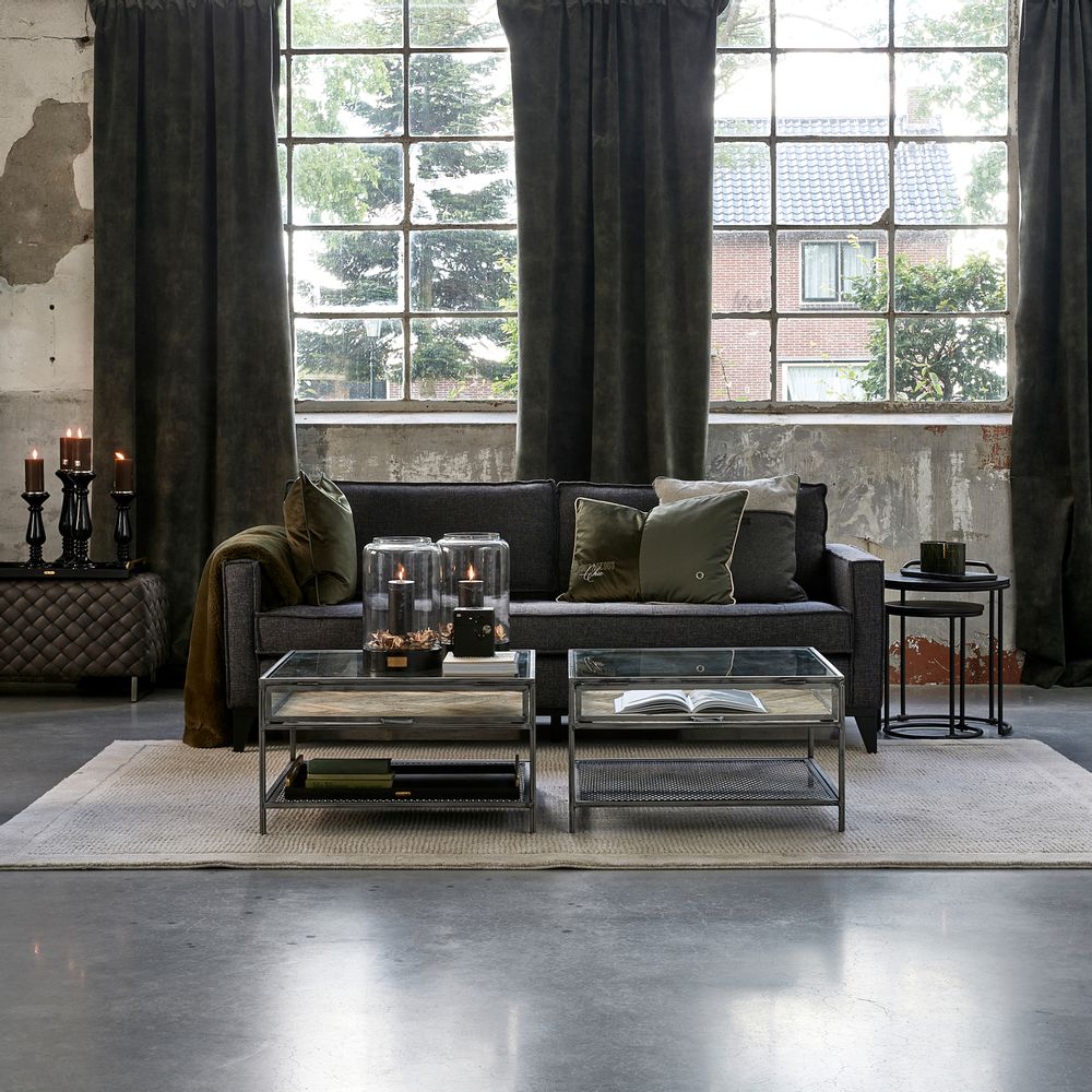 Canapés - The Jake Sofa 3,5 Seater, italian rib, mocha - RIVIERA MAISON