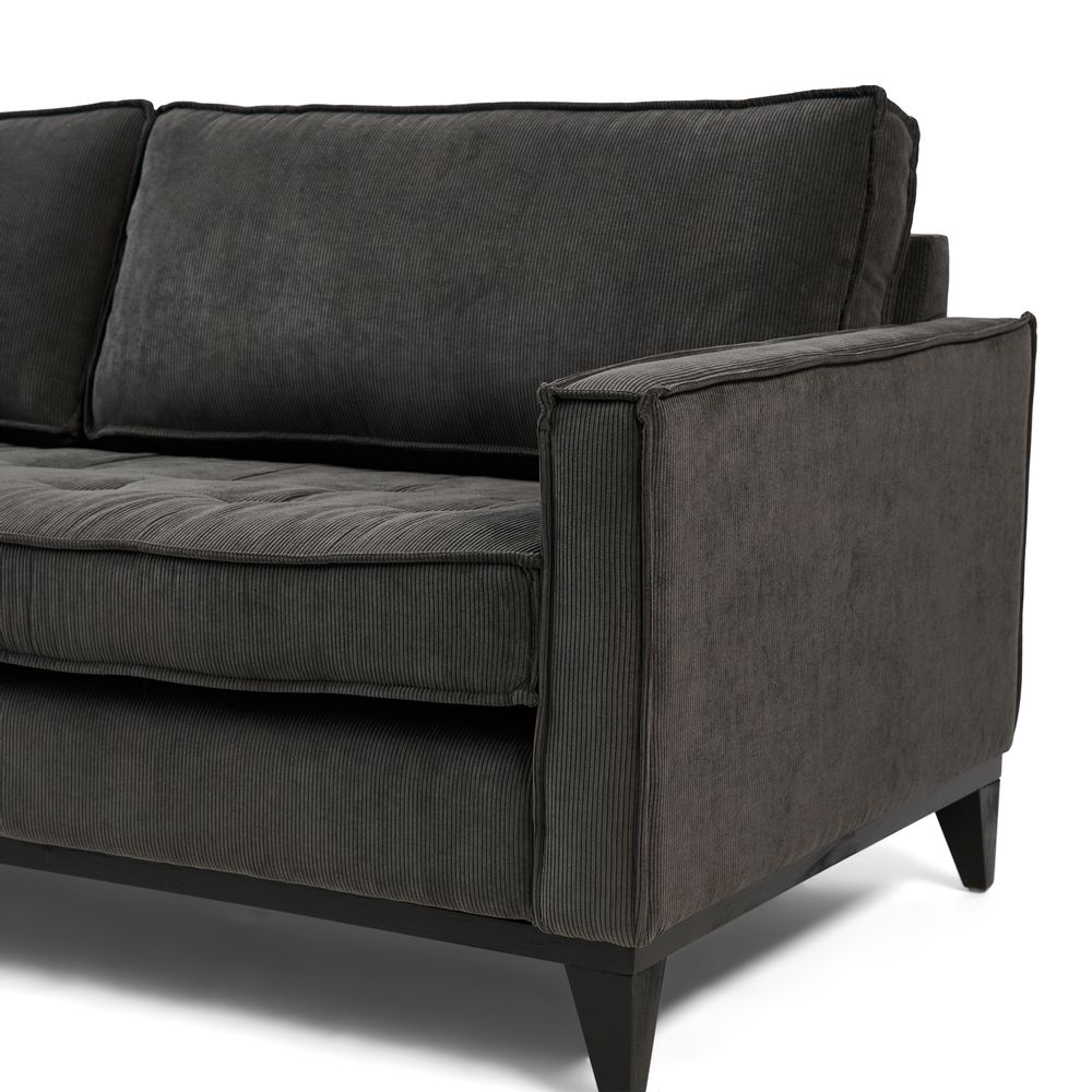 Canapés - The Jake Sofa 3,5 Seater, italian rib, mocha - RIVIERA MAISON