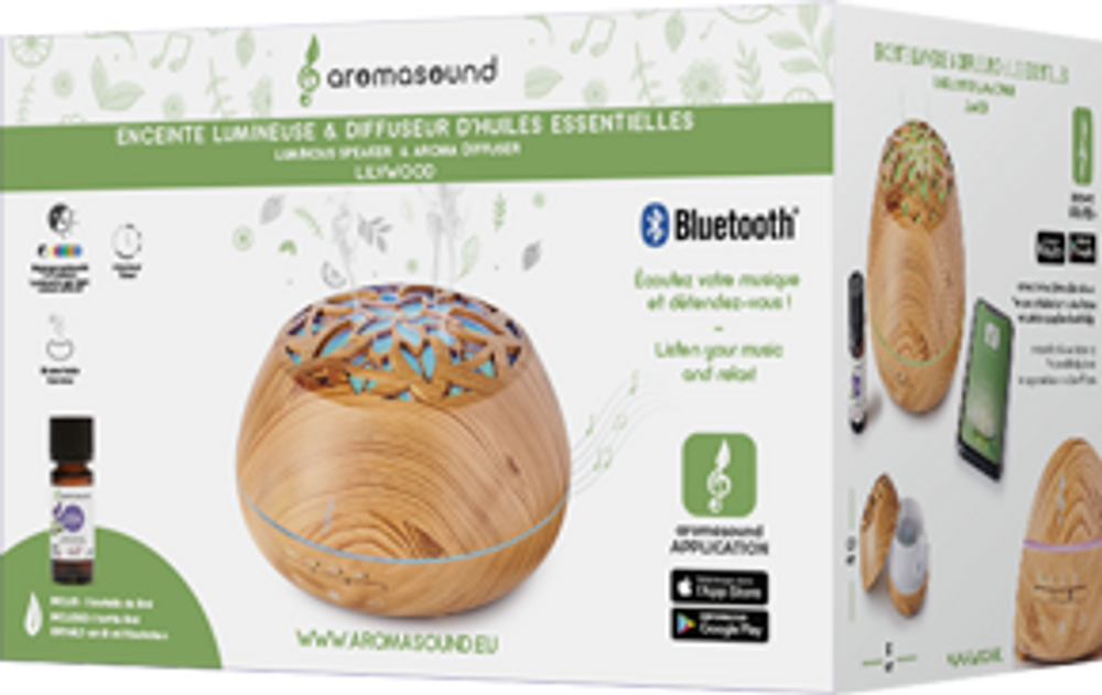 Scent diffusers - Lilywood, Aroma Diffuser & Bluetooth Luminous speaker - AROMASOUND - AROMASOUND