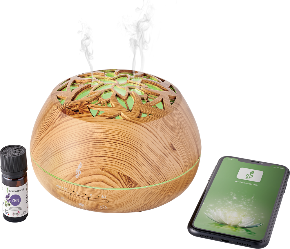 Scent diffusers - Lilywood, Aroma Diffuser & Bluetooth Luminous speaker - AROMASOUND - AROMASOUND