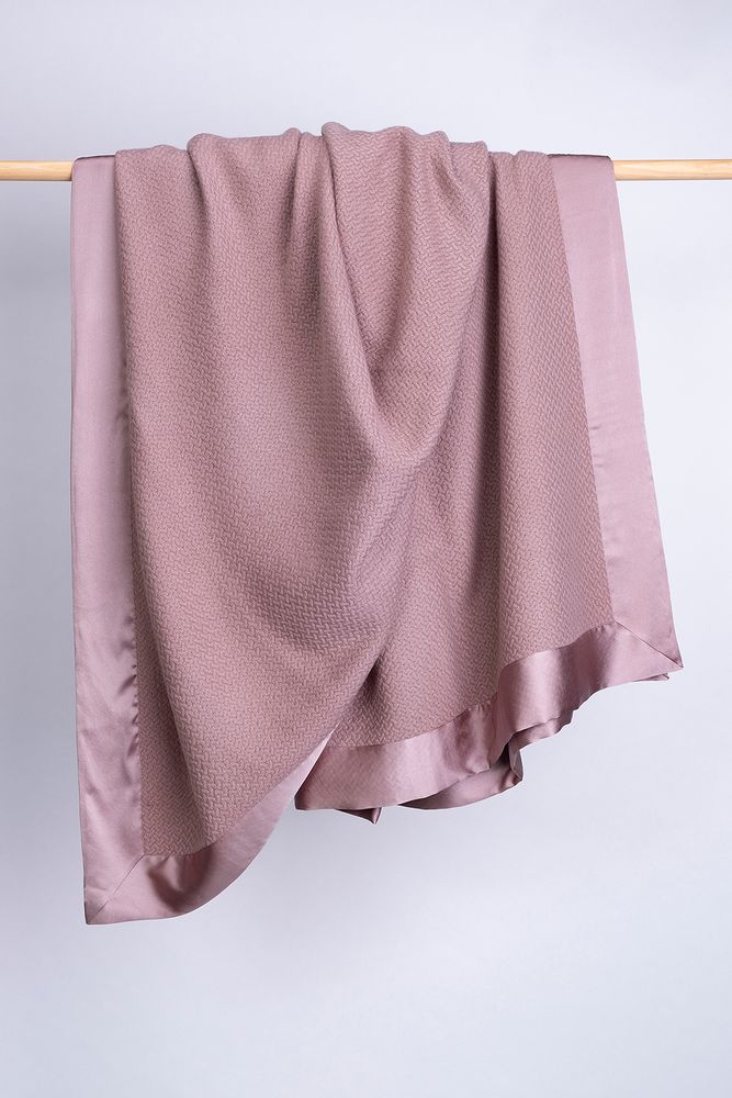 Plaids - Criss Cross Cashmere Blanket with Silk Border - PASHMINA LOOMS - CASHMERE