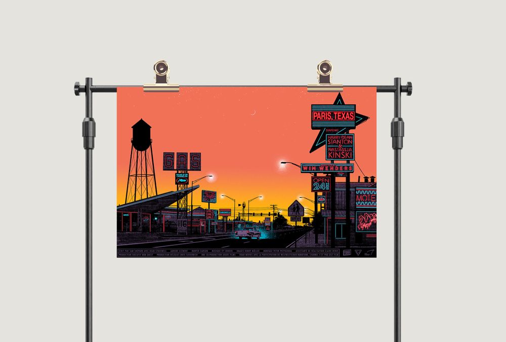 Affiches - AFFICHE PARIS, TEXAS - SUNRISE - PLAKAT - DESIGNING MOVIE POSTERS -
