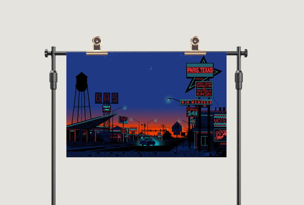 Poster - POSTER PARIS, TEXAS - SUNSET - PLAKAT - DESIGNING MOVIE POSTERS -